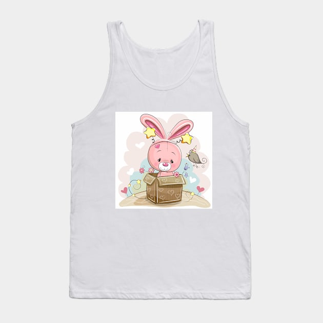 CUTE HARE AND A BIRD Tank Top by ReignGFX